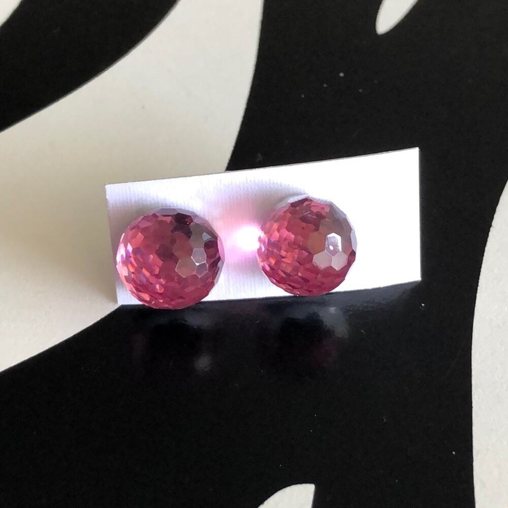 4 for $20 Round Light Pink Stud Earrings